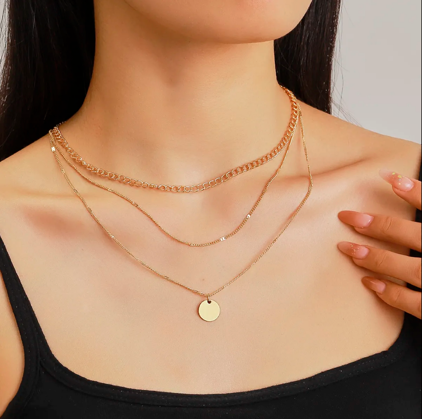 Rose Gold Pie Pendant Necklace | Trendy Gold-Plated Fashion Design